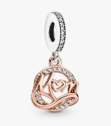 Pandora Rose Two-Tone Mum Dangle Charm - Fifth Avenue Jewellers
