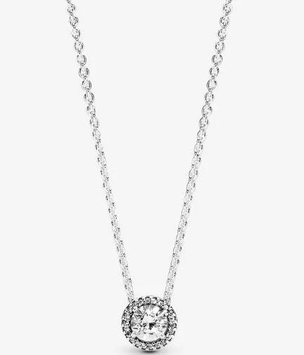 Pandora Round Sparkle Halo Necklace - Fifth Avenue Jewellers