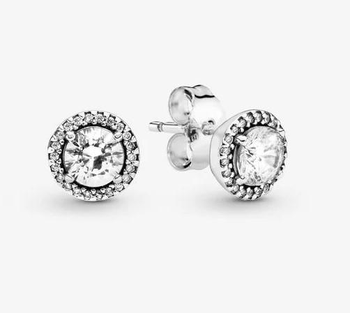 Pandora Round Sparkle Stud Earrings - Fifth Avenue Jewellers