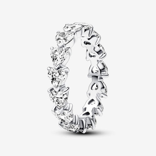 Pandora Row of Hearts Eternity Ring - Fifth Avenue Jewellers