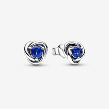 Load image into Gallery viewer, Pandora September Crystal Birthstone Eternity Circle Stud Earrings - Fifth Avenue Jewellers
