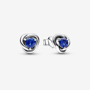 Pandora September Crystal Birthstone Eternity Circle Stud Earrings - Fifth Avenue Jewellers