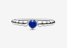 Load image into Gallery viewer, Pandora September Sea Blue Beaded Ring - Fifth Avenue Jewellers
