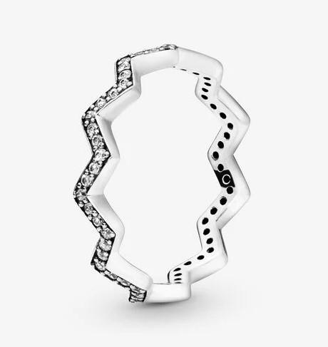 Zig zag deals ring pandora