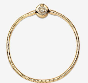 Pandora Shine Moments Sparkling Crown O Clasp Snake Chain Bracelet - Fifth Avenue Jewellers