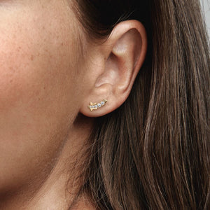 Pandora Shooting Star Pavé Stud Earrings - Fifth Avenue Jewellers