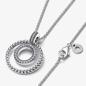 Pandora Signature Pavé & Beads Pendant & Necklace - Fifth Avenue Jewellers