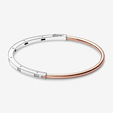 Load image into Gallery viewer, Pandora Signature Two-Tone I-D Pavé Bangle - Fifth Avenue Jewellers
