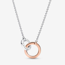 Load image into Gallery viewer, Pandora Signature Two Tone Intertwined Circles Necklace - Fifth Avenue Jewellers
