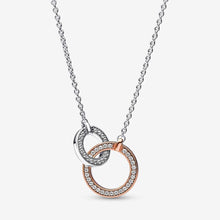 Load image into Gallery viewer, Pandora Signature Two Tone Intertwined Circles Necklace - Fifth Avenue Jewellers
