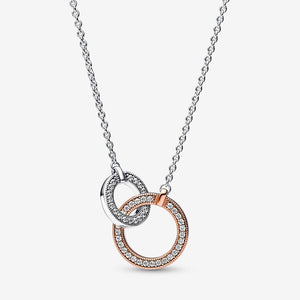 Pandora Signature Two Tone Intertwined Circles Necklace - Fifth Avenue Jewellers