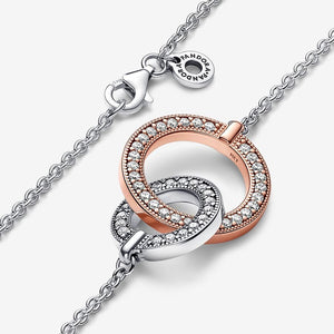 Pandora Signature Two Tone Intertwined Circles Necklace - Fifth Avenue Jewellers