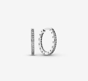 Pandora Sparkle & Logo Hoop Earrings - Fifth Avenue Jewellers