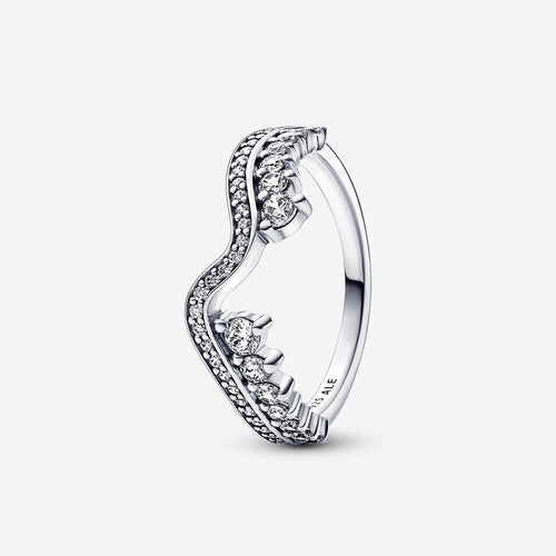 Pandora Sparkling Asymmetric Wave Ring - Fifth Avenue Jewellers