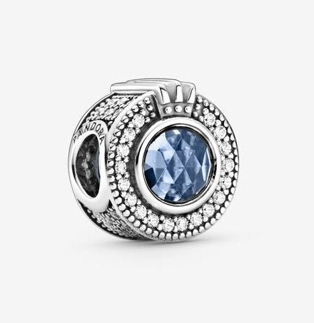 Pandora Sparkling Blue Crown O Charm - Fifth Avenue Jewellers