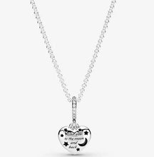Load image into Gallery viewer, Pandora Sparkling Blue Moon &amp; Stars Heart Necklace - Fifth Avenue Jewellers
