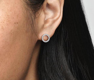 Pandora Sparkling Circle Stud Earrings - Fifth Avenue Jewellers