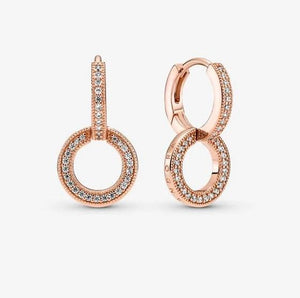 Pandora Sparkling Double Hoop Earrings - Fifth Avenue Jewellers