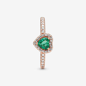 Pandora Sparkling Elevated Heart Green Crystal - Fifth Avenue Jewellers