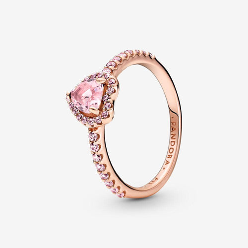 Pandora Sparkling Elevated Heart Ring Pink Crystal - Fifth Avenue Jewellers
