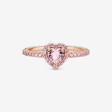 Load image into Gallery viewer, Pandora Sparkling Elevated Heart Ring Pink Crystal - Fifth Avenue Jewellers
