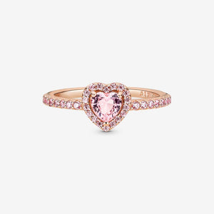 Pandora Sparkling Elevated Heart Ring Pink Crystal - Fifth Avenue Jewellers