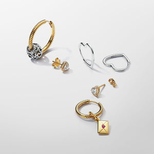 Pandora Sparkling Elevated Heart Stud Earrings - Fifth Avenue Jewellers