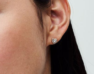 Pandora Sparkling Elevated Heart Stud Earrings - Fifth Avenue Jewellers