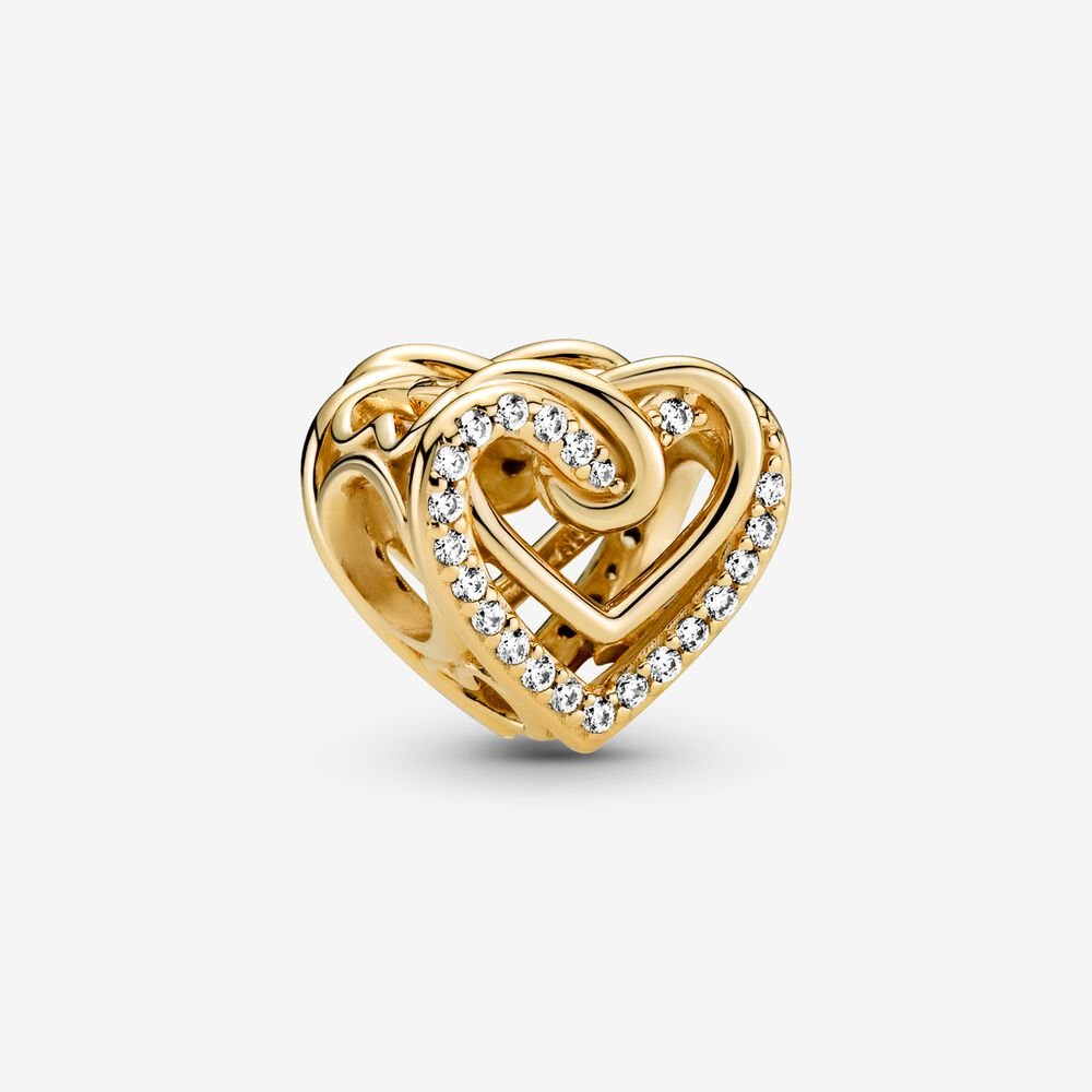 Pandora Sparkling Entwined Hearts Charm - Fifth Avenue Jewellers
