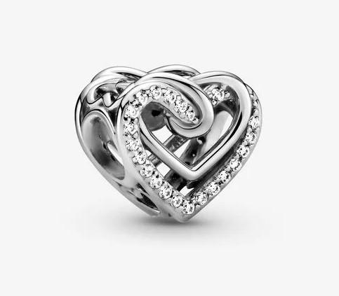 Pandora Sparkling Entwined Hearts Charm - Fifth Avenue Jewellers