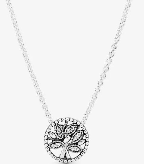 FINAL SALE - Heart Family Tree Collier Necklace