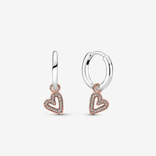 Load image into Gallery viewer, Pandora Sparkling Freehand Heart Hoop Earrings - Fifth Avenue Jewellers
