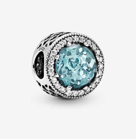 Pandora Sparkling Glacier Blue Charm - Fifth Avenue Jewellers