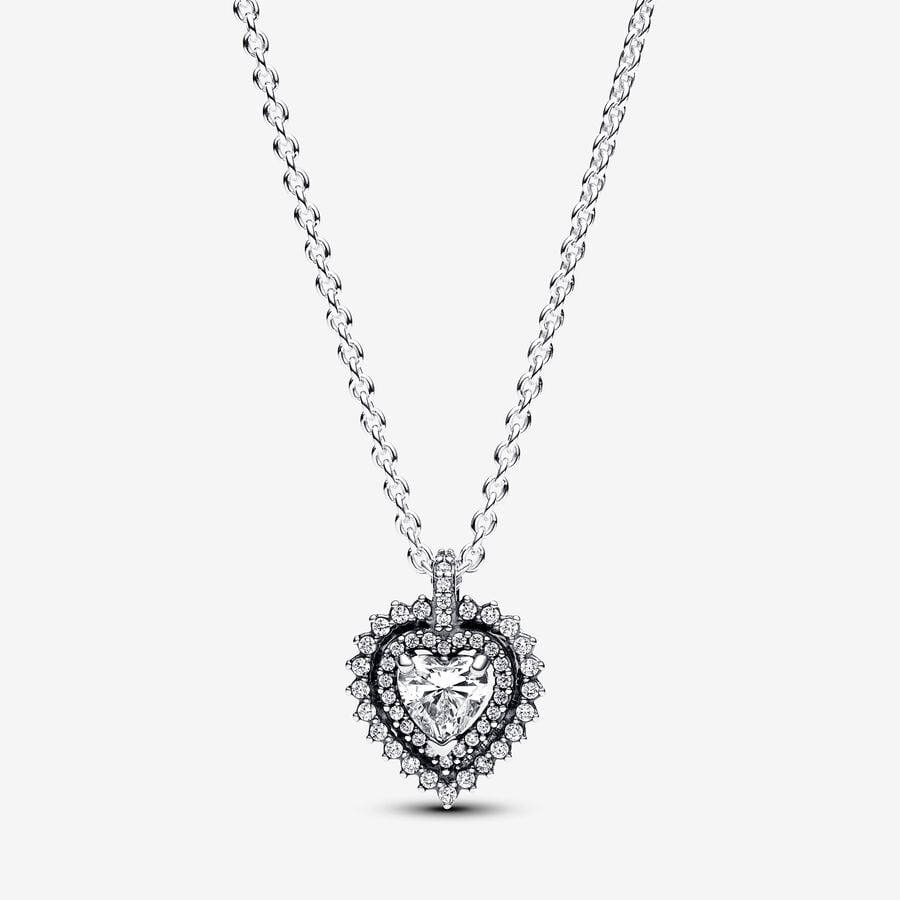 Pandora Sparkling Heart Halo Pendant Necklace - Fifth Avenue Jewellers