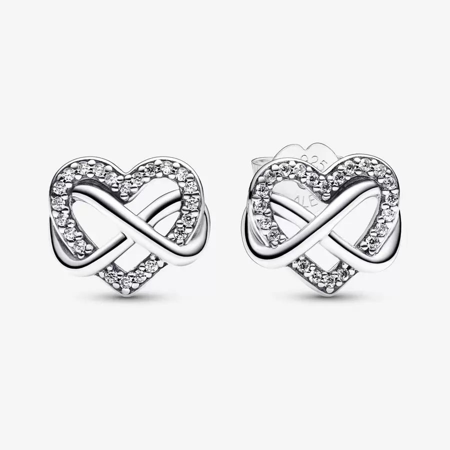 Pandora Sparkling Infinity Heart Stud Earrings - Fifth Avenue Jewellers