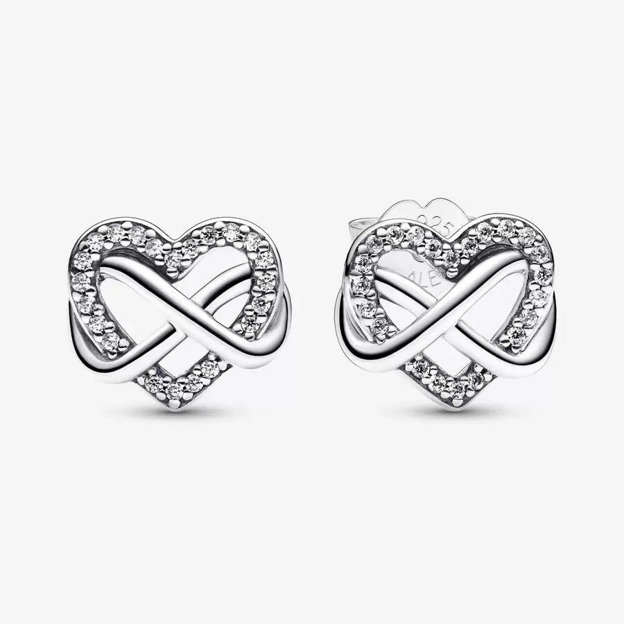 PandoraHearts フォト Pandora Sparkling Infinity Heart Stud Earrings – Fifth
