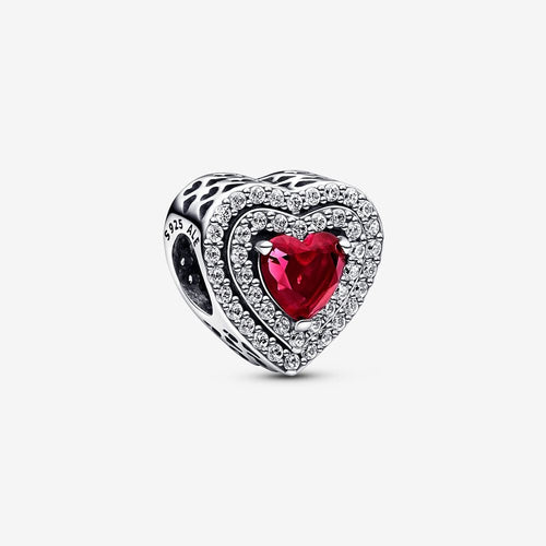 Pandora Sparkling Levelled Heart Charm - Fifth Avenue Jewellers