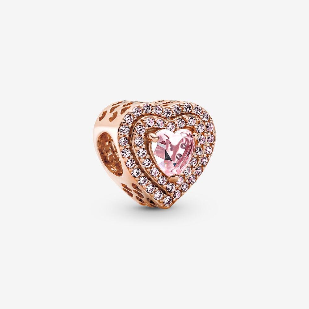 Pandora Sparkling Levelled Heart Charm - Fifth Avenue Jewellers