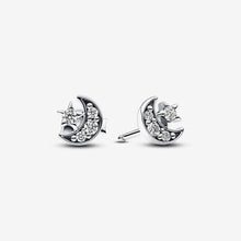 Load image into Gallery viewer, Pandora Sparkling Moon &amp; Star Stud Earrings - Fifth Avenue Jewellers

