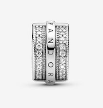 Load image into Gallery viewer, Pandora Sparkling Pavé Lines &amp; Logo Clip Charm - Fifth Avenue Jewellers
