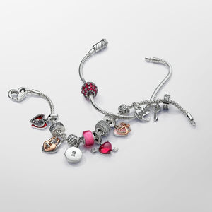 Pandora Sparkling Pavé Round Pink Charm - Fifth Avenue Jewellers