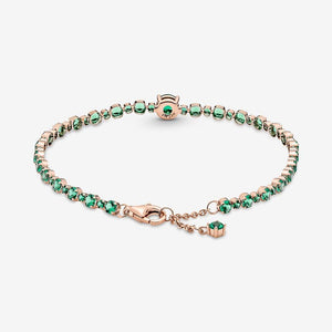 Pandora Sparkling Pavé Tennis Bracelet Green Crystal - Fifth Avenue Jewellers