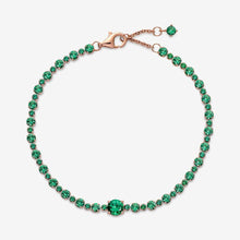 Load image into Gallery viewer, Pandora Sparkling Pavé Tennis Bracelet Green Crystal - Fifth Avenue Jewellers
