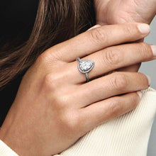 Load image into Gallery viewer, Pandora Sparkling Pear Halo Ring - Fifth Avenue Jewellers
