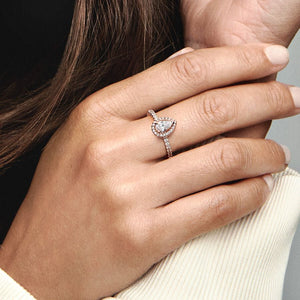 Pandora Sparkling Pear Halo Ring - Fifth Avenue Jewellers