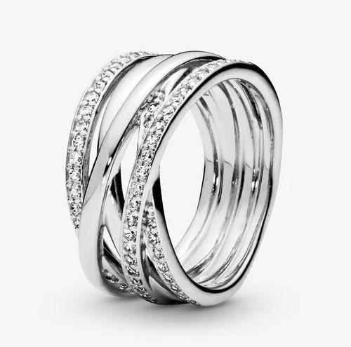 Pandora Sparkling & Polished Lines Ring - Fifth Avenue Jewellers