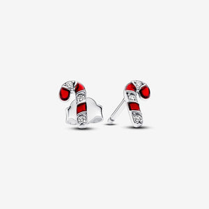 Pandora Sparkling Red Candy Cane Stud Earrings - Fifth Avenue Jewellers