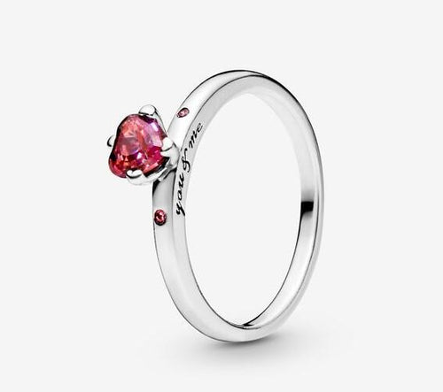 Pandora Sparkling Red Heart Ring - Fifth Avenue Jewellers