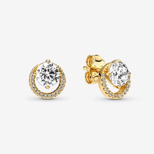 Pandora Sparkling Round Halo Stud Earrings - Fifth Avenue Jewellers