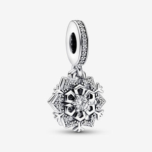 Pandora Sparkling Snowflake Double Dangle Charm - Fifth Avenue Jewellers